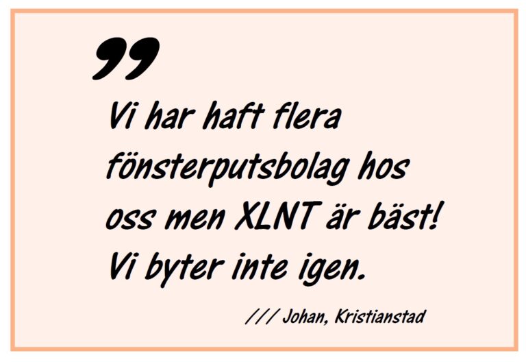 XLNT Fönsterputs Omdöme Bäst